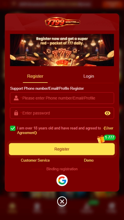 7799 Registratiion and Login
